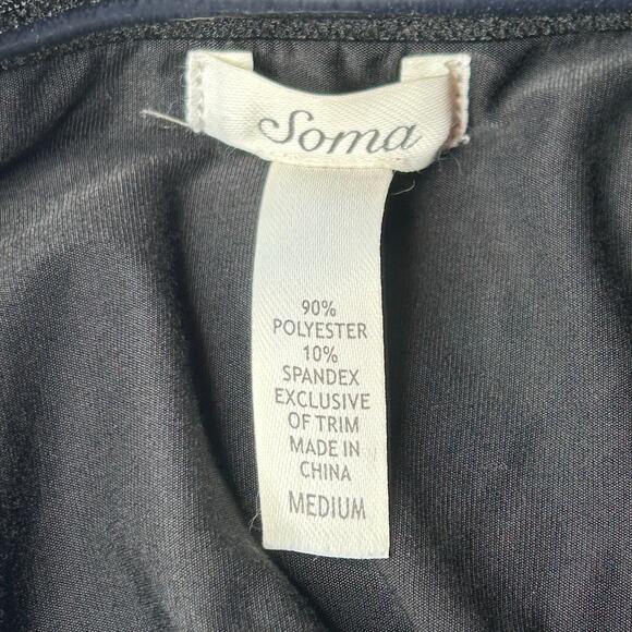 Soma Dress Maxi Women Med Loungewear Halter Empire Waist Boho Hippie Comfy - Picture 3 of 5